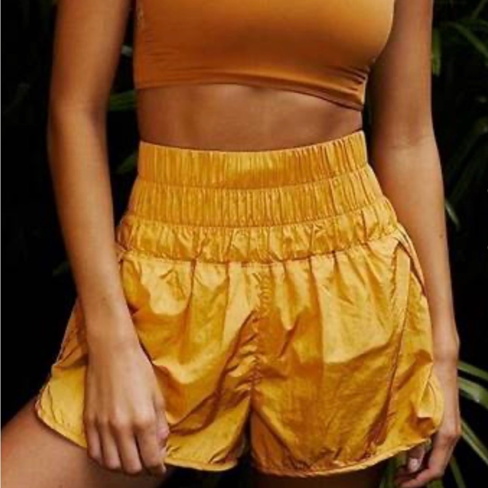 FP Movement by Free People The Way Home Shorts Varsity Gold XS